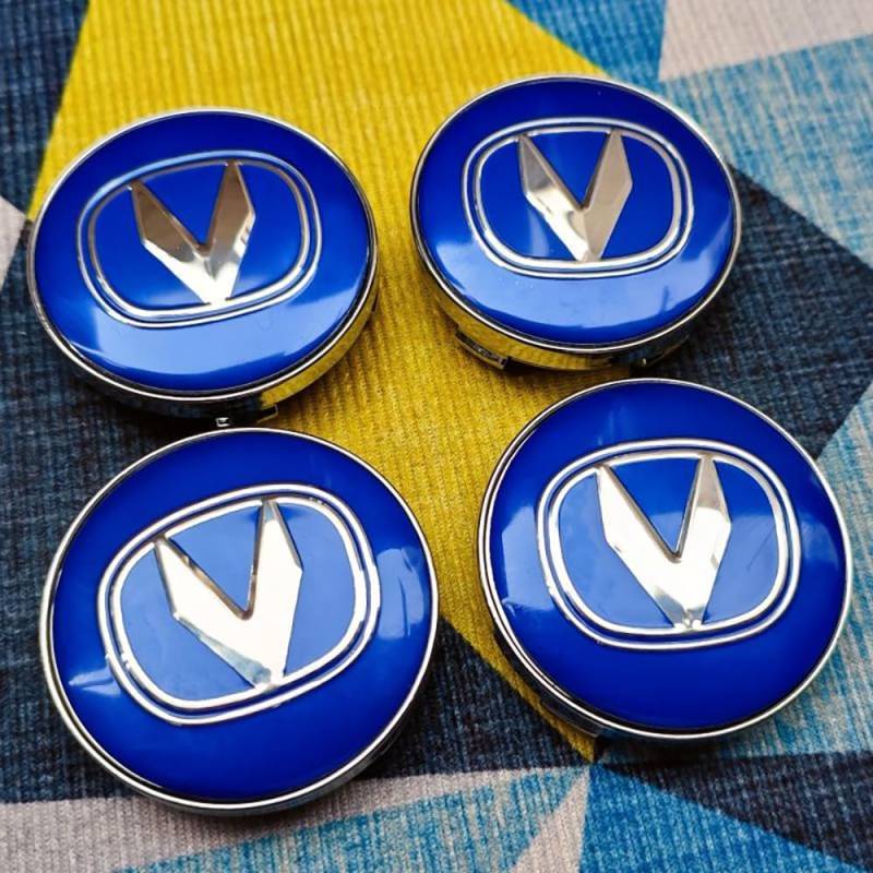 Fmesoo 4 Stück Radnabenkappen Nabendeckel,für Changan Unit UNIK Yidong Yida UNIV 60mm Felgendeckel ABS Radnabenabdeckung Auto Schützt Zubehör Logo Radkappen,C von Fmesoo