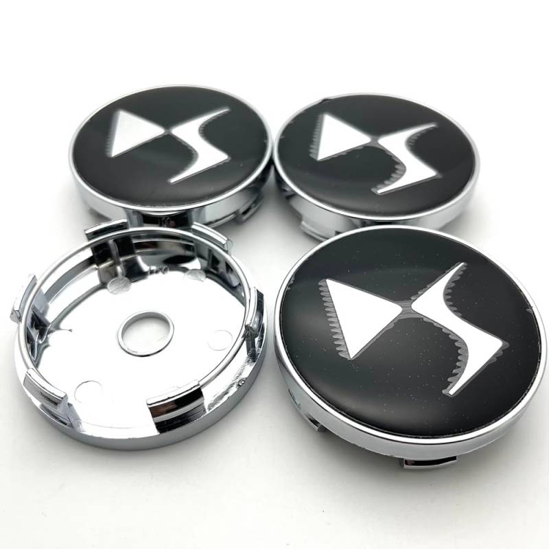 Fmesoo 4 Stück Radnabenkappen Nabendeckel,für DS3 DS5 DS6 56mm 60mm Felgendeckel ABS Radnabenabdeckung Auto Schützt Zubehör Logo Radkappen,60mm von Fmesoo