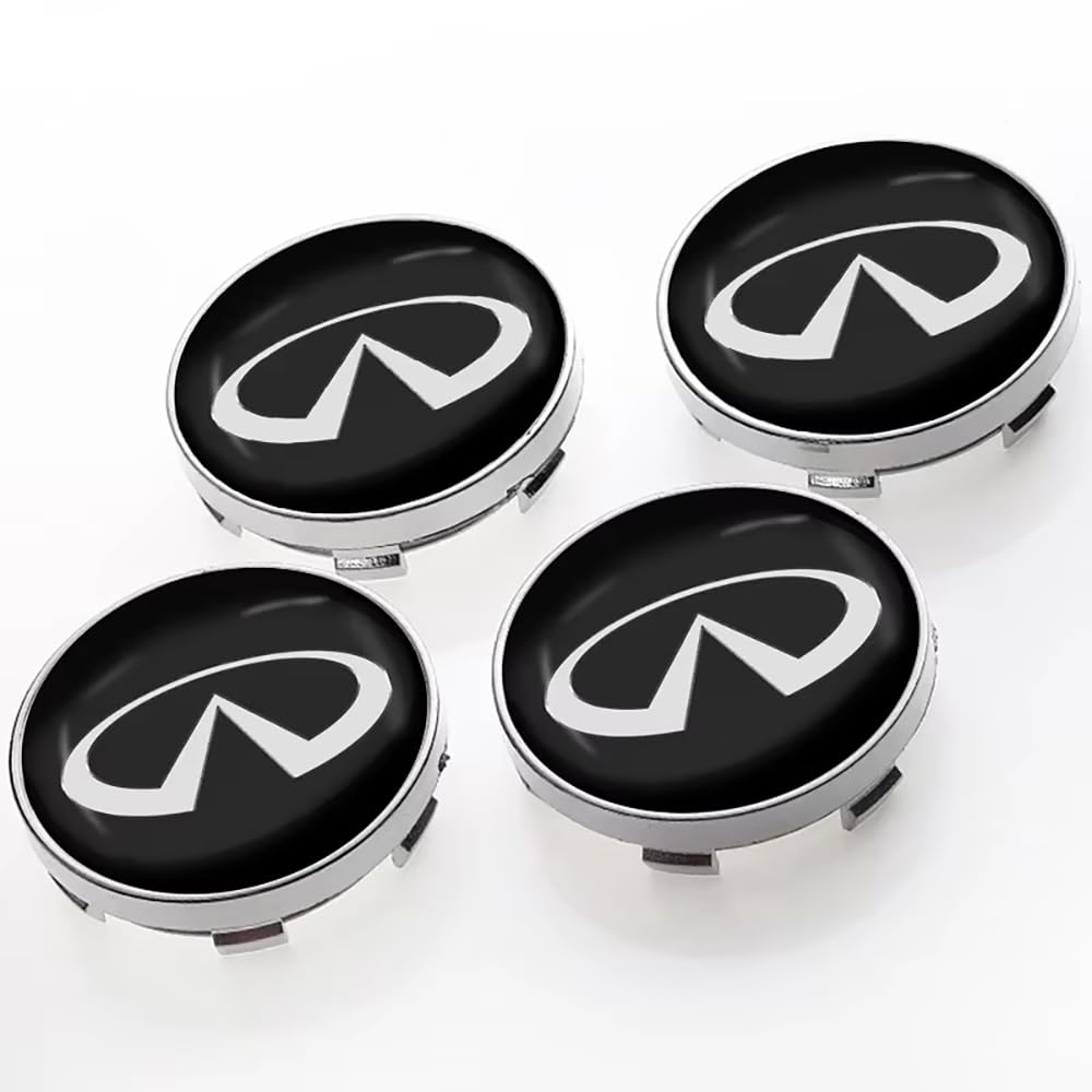 Fmesoo 4 Stück Radnabenkappen Nabendeckel,für Infiniti Q50 Q70 QX70 FX35 Q30 G37 QX60 G35 Q60 QX50 QX80 QX30 60mm Felgendeckel ABS Radnabenabdeckung Auto Schützt Zubehör Logo Radkappen Fmesoo 4 Stück Radnabenkappen Nabendeckel,für Infiniti Q50 Q70 QX70 FX35 Q30 G37 QX60 G35 Q60 QX50 QX80 QX30 60mm Felgendeckel ABS Radnabenabdeckung Auto Schützt Zubehör Logo Radkappen von Fmesoo