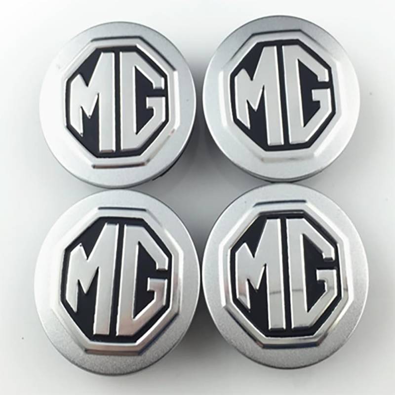 Fmesoo 4 Stück Radnabenkappen Nabendeckel,für MG 56mm Felgendeckel ABS Radnabenabdeckung Auto Schützt Zubehör Logo Radkappen von Fmesoo