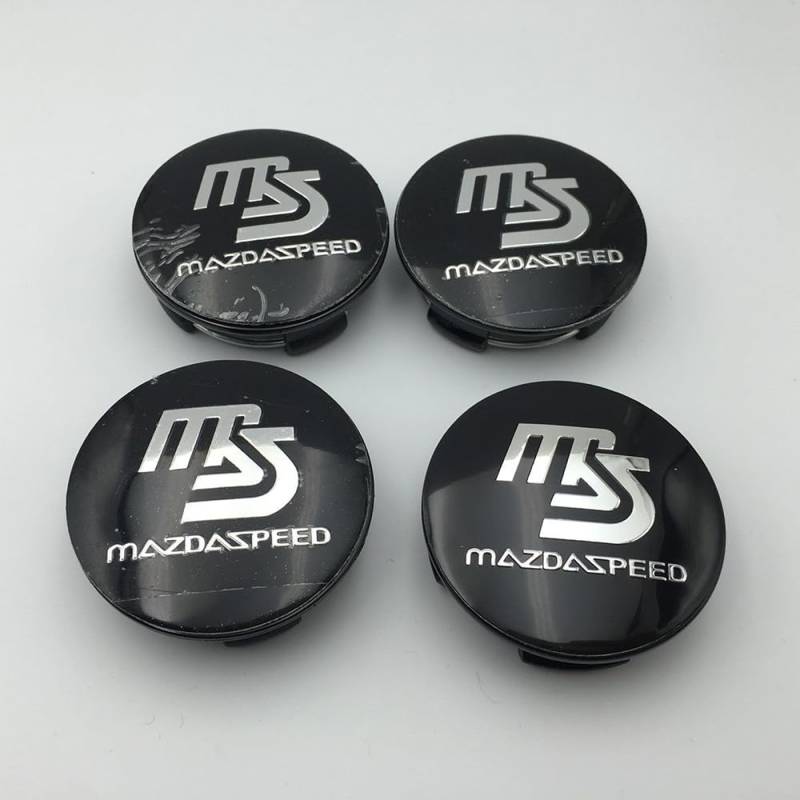 Fmesoo 4 Stück Radnabenkappen Nabendeckel,für Mazda Artez Angksela CX4 CX5 CX8 56mm Felgendeckel ABS Radnabenabdeckung Auto Schützt Zubehör Logo Radkappen,B von Fmesoo