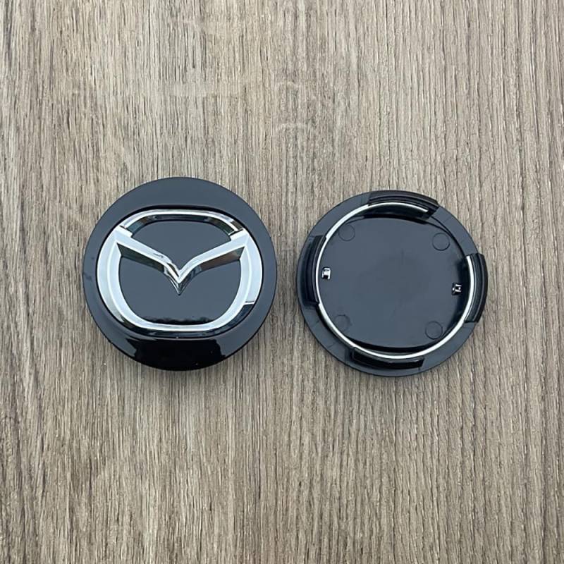 Fmesoo 4 Stück Radnabenkappen Nabendeckel,für Mazda【Long Legs】 56mm Felgendeckel ABS Radnabenabdeckung Auto Schützt Zubehör Logo Radkappen,B von Fmesoo