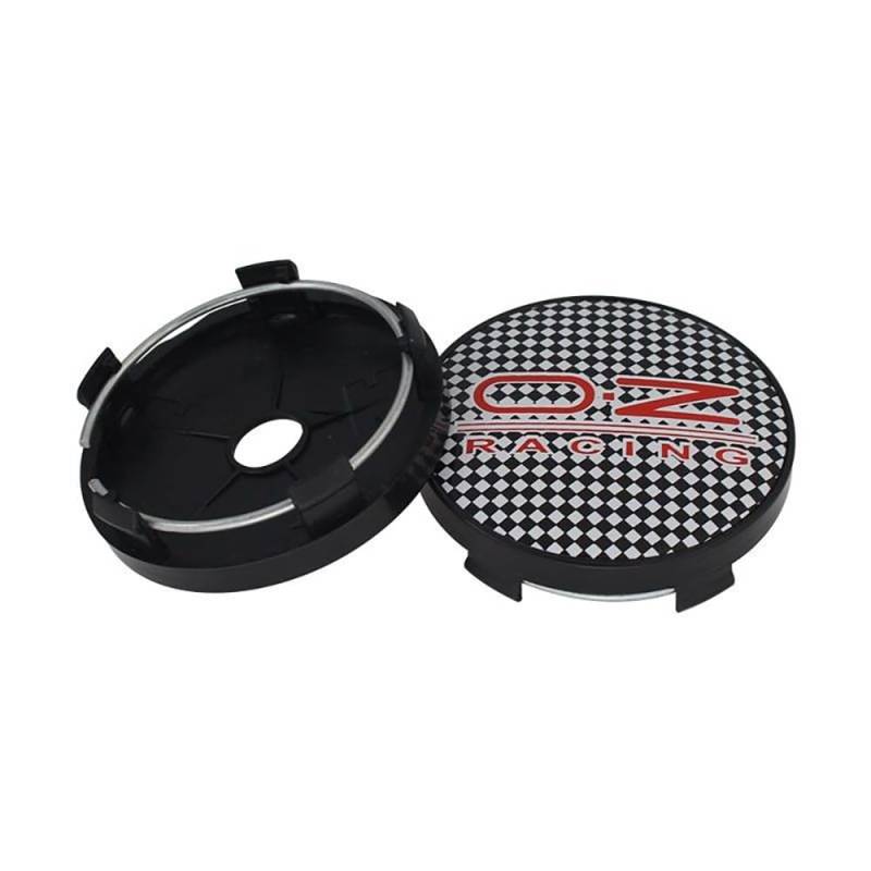 Fmesoo 4 Stück Radnabenkappen Nabendeckel,für OZ 60mm Felgendeckel ABS Radnabenabdeckung Auto Schützt Zubehör Logo Radkappen,B von Fmesoo