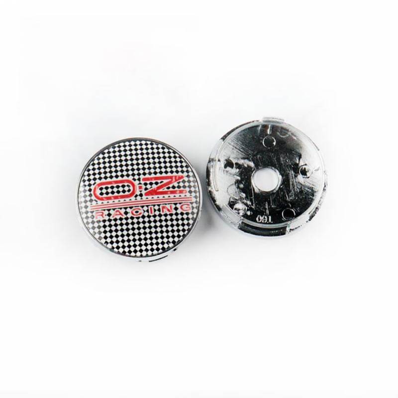 Fmesoo 4 Stück Radnabenkappen Nabendeckel,für OZ 60mm Felgendeckel ABS Radnabenabdeckung Auto Schützt Zubehör Logo Radkappen,E von Fmesoo