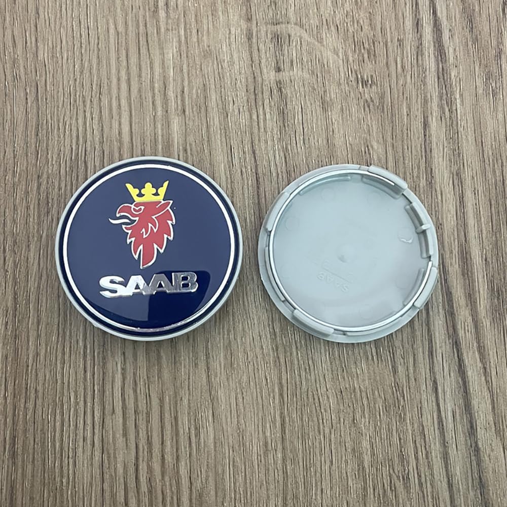 Fmesoo 4 Stück Radnabenkappen Nabendeckel,für SAAB 63mm Felgendeckel ABS Radnabenabdeckung Auto Schützt Zubehör Logo Radkappen,B Fmesoo 4 Stück Radnabenkappen Nabendeckel,für SAAB 63mm Felgendeckel ABS Radnabenabdeckung Auto Schützt Zubehör Logo Radkappen,B von Fmesoo