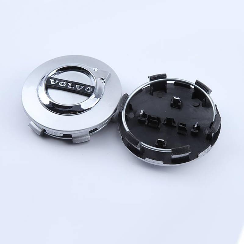 Fmesoo 4 Stück Radnabenkappen Nabendeckel,für Volvo S60 S90 XC40 XC65 XC90 V40 V65 V90 65mm Felgendeckel ABS Radnabenabdeckung Auto Schützt Zubehör Logo Radkappen,B von Fmesoo