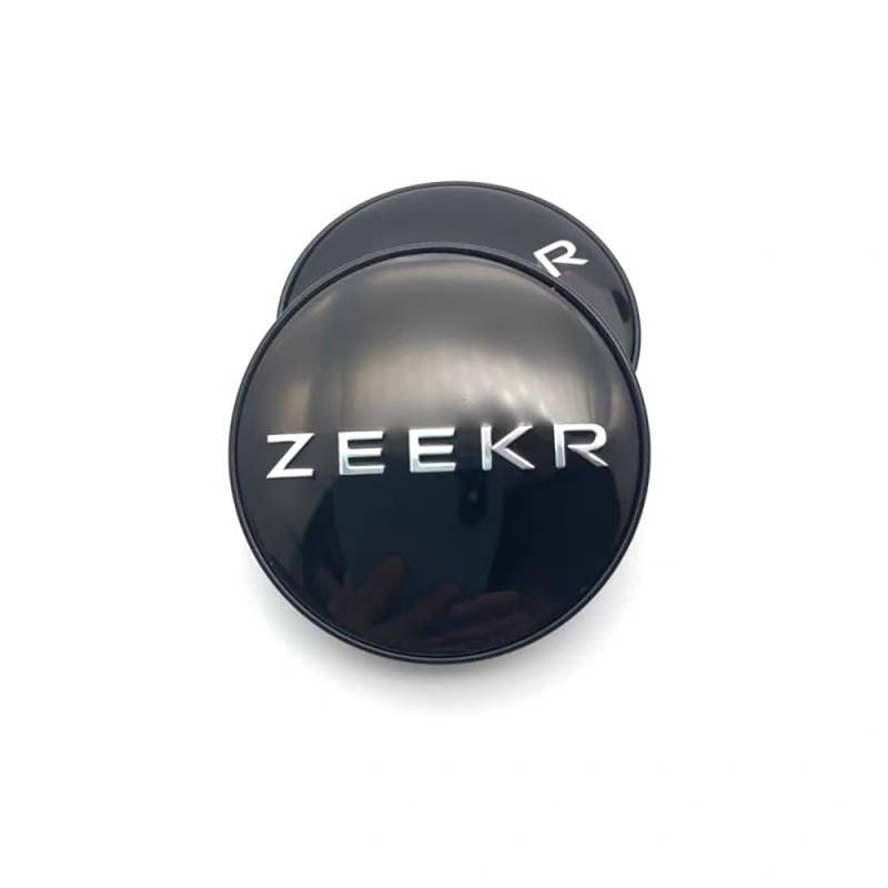 Fmesoo 4 Stück Radnabenkappen Nabendeckel,für ZEEKR 58mm Felgendeckel ABS Radnabenabdeckung Auto Schützt Zubehör Logo Radkappen,B von Fmesoo