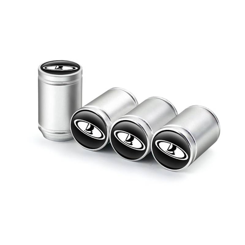 Fmesoo 4 Stück Ventilkappen,für Lada Ventilabdeckungen Aluminium Robuste stabilen Reifendruck Kappe Staubkappen Reifen Zubehör,A von Fmesoo