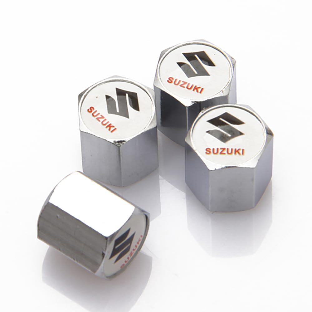 Fmesoo 4 Stück Ventilkappen,für Suzuki Ventilabdeckungen Aluminium Robuste stabilen Reifendruck Kappe Staubkappen Reifen Zubehör,A Fmesoo 4 Stück Ventilkappen,für Suzuki Ventilabdeckungen Aluminium Robuste stabilen Reifendruck Kappe Staubkappen Reifen Zubehör,A von Fmesoo