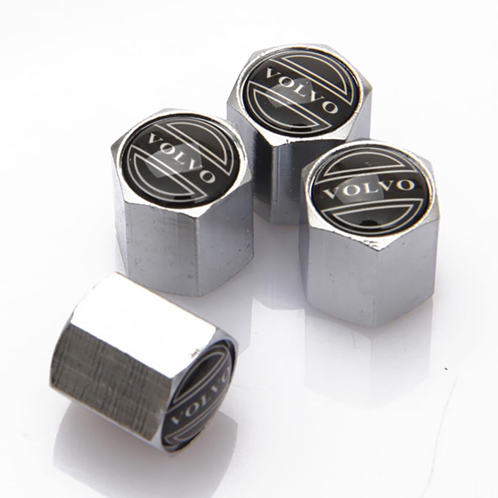 Fmesoo 4 Stück Ventilkappen,für Volvo Ventilabdeckungen Aluminium Robuste stabilen Reifendruck Kappe Staubkappen Reifen Zubehör,B Fmesoo 4 Stück Ventilkappen,für Volvo Ventilabdeckungen Aluminium Robuste stabilen Reifendruck Kappe Staubkappen Reifen Zubehör,B von Fmesoo