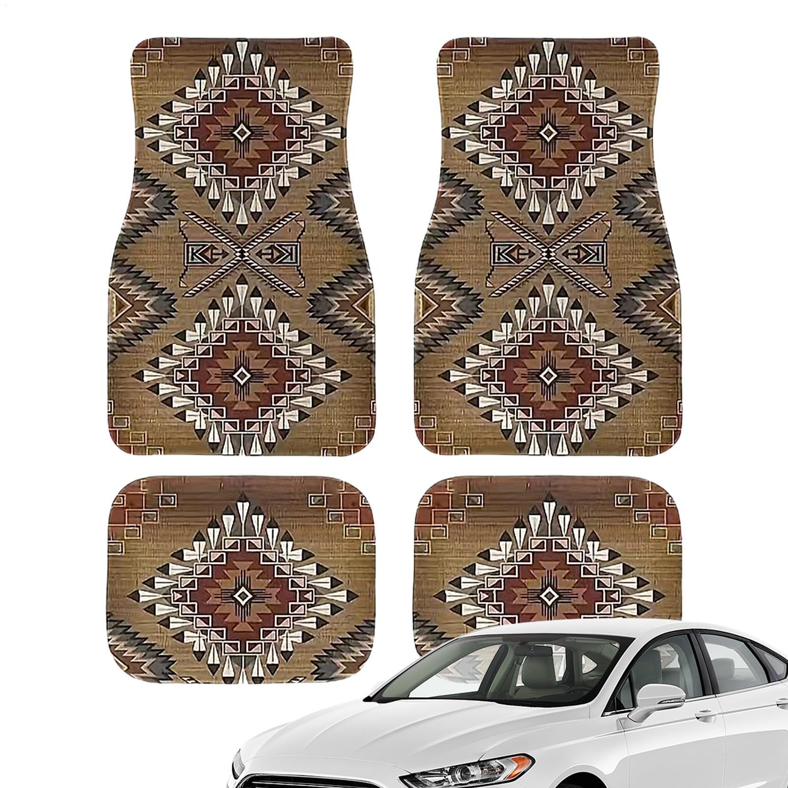 Boho-Autoteppich – rutschfeste Teppiche, Auto-Fußmatten Im Bohemian-Stil | Robuste Auto-Fußmatten Im 4er-Set, Tragbare Boho-Automatten, Vielseitiges Boho-Autozubehör Für Auto, SUV, LKW, Auto Boho-Autoteppich – rutschfeste Teppiche, Auto-Fußmatten Im Bohemian-Stil | Robuste Auto-Fußmatten Im 4er-Set, Tragbare Boho-Automatten, Vielseitiges Boho-Autozubehör Für Auto, SUV, LKW, Auto von Fmzrbnih