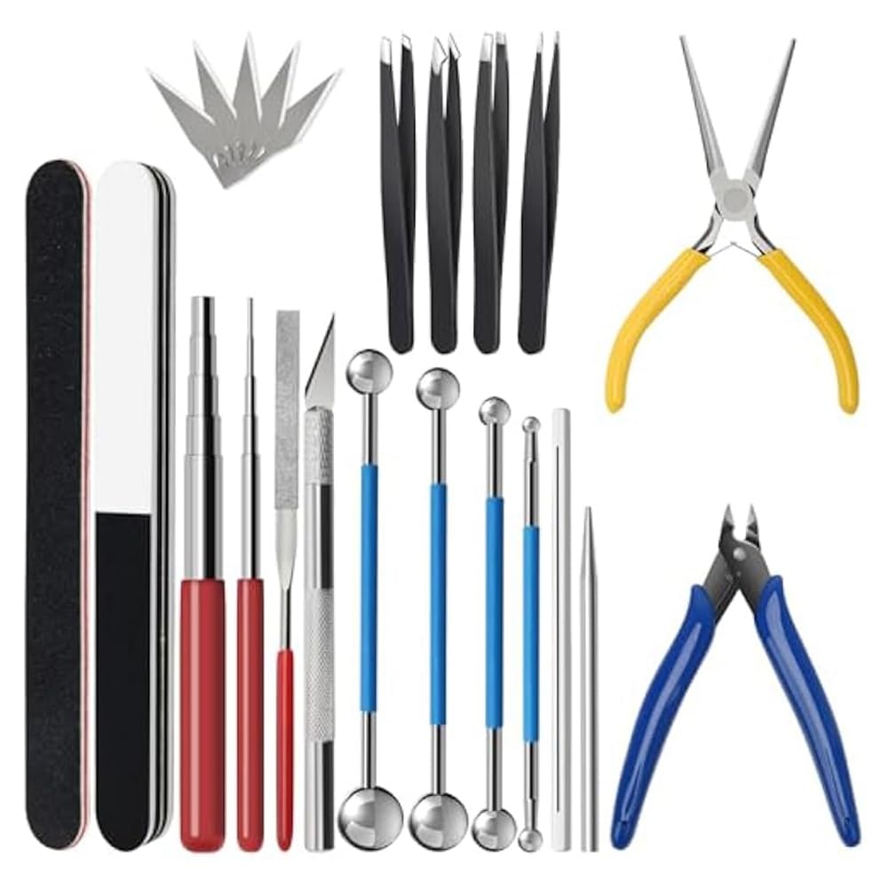 Fnfhsa 23-Teiliges Metall-Puzzle-Werkzeugset, Metallmodell-Werkzeugset Inkl, Biegehilfe, Feile, Flacher Pinzette, Drahtwickelstab Fnfhsa 23-Teiliges Metall-Puzzle-Werkzeugset, Metallmodell-Werkzeugset Inkl, Biegehilfe, Feile, Flacher Pinzette, Drahtwickelstab von Fnfhsa