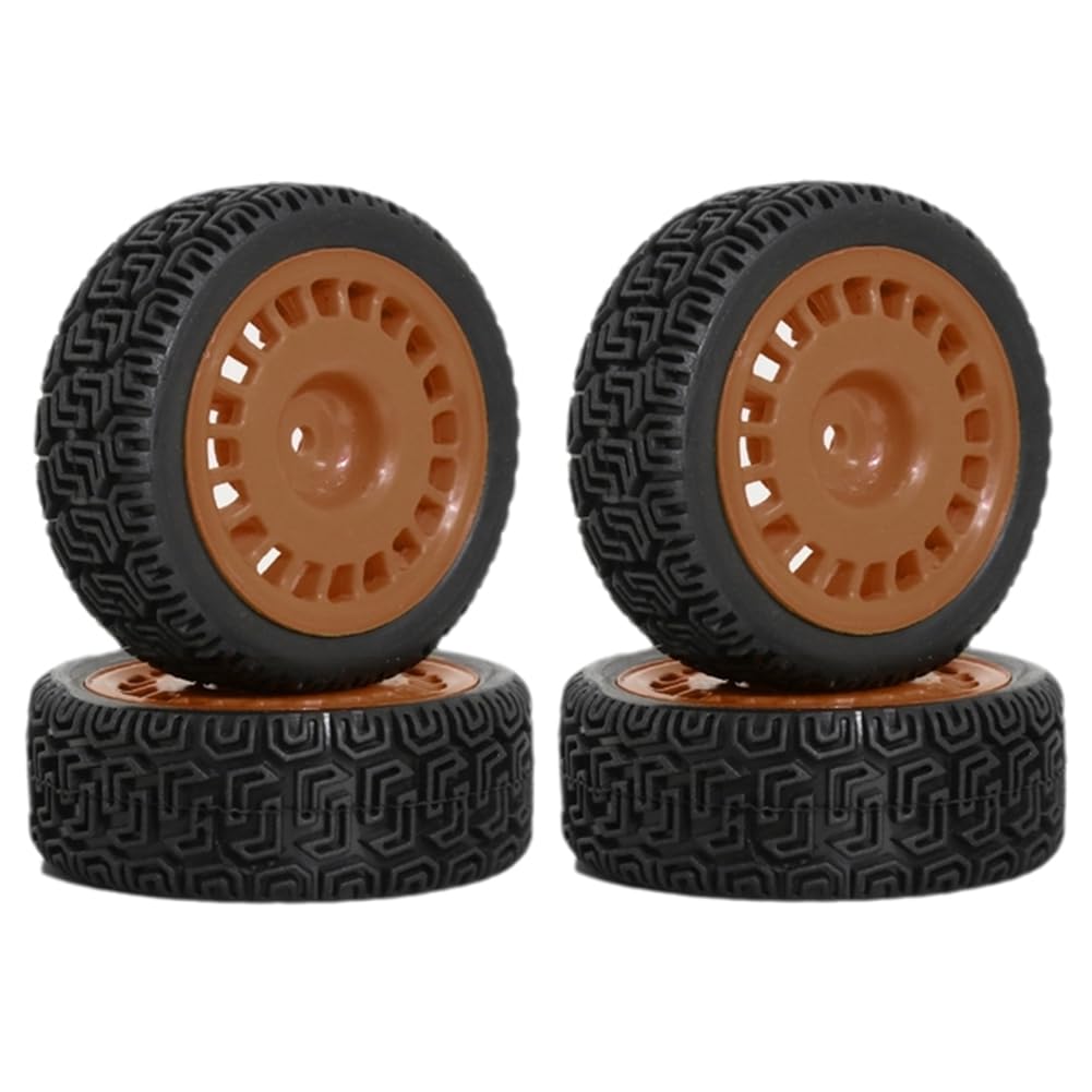 Fnfhsa 4 Stück 68 mm Rallye-Reifen Gummireifen Radreifen für XV01 XV02 TT01 TT02 PTG-2 1/10 RC Rallye-Rennwagen Upgrade-Teile von Fnfhsa