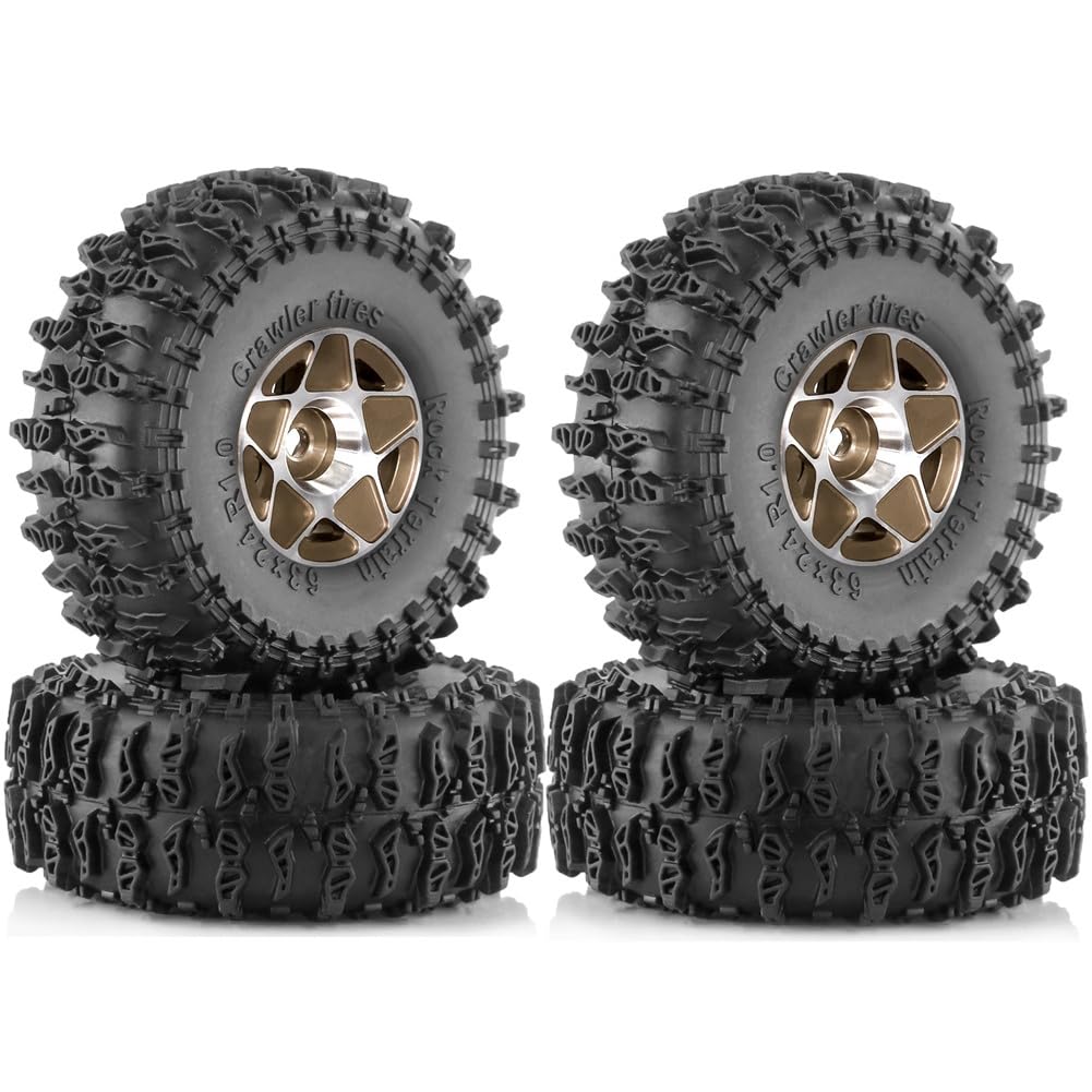 Fnfhsa 4-Teiliges 63-mm-1,0-Beadlock-Radreifenset für 1/18 1/24 RC Crawler Car TRX4M SCX24 FCX24 Upgrade-Teilezubehör Fnfhsa 4-Teiliges 63-mm-1,0-Beadlock-Radreifenset für 1/18 1/24 RC Crawler Car TRX4M SCX24 FCX24 Upgrade-Teilezubehör von Fnfhsa