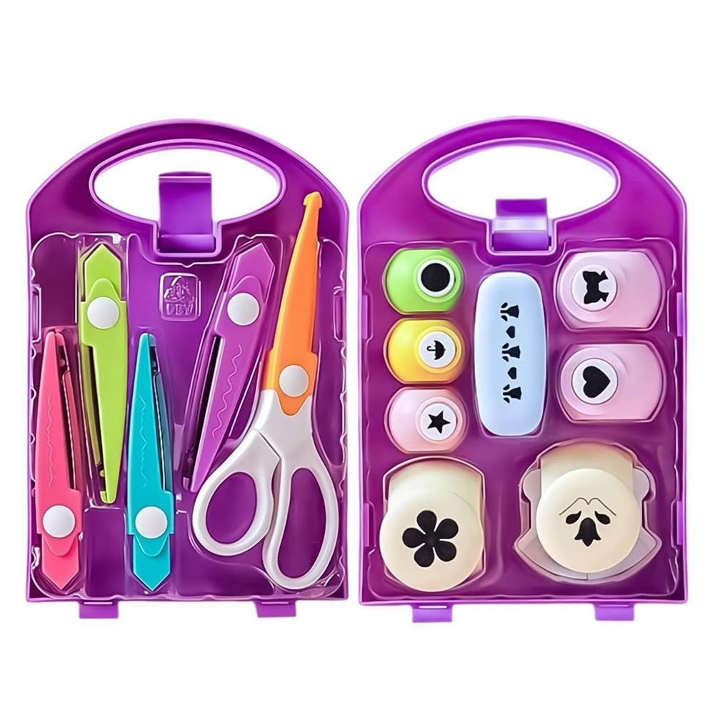 Fnfhsa DIY-Locher-Bastelset, Bastel-Locher-Formen-Set, Locher für Kinder, Formausstecher zum Basteln, 2er-Set Fnfhsa DIY-Locher-Bastelset, Bastel-Locher-Formen-Set, Locher für Kinder, Formausstecher zum Basteln, 2er-Set von Fnfhsa
