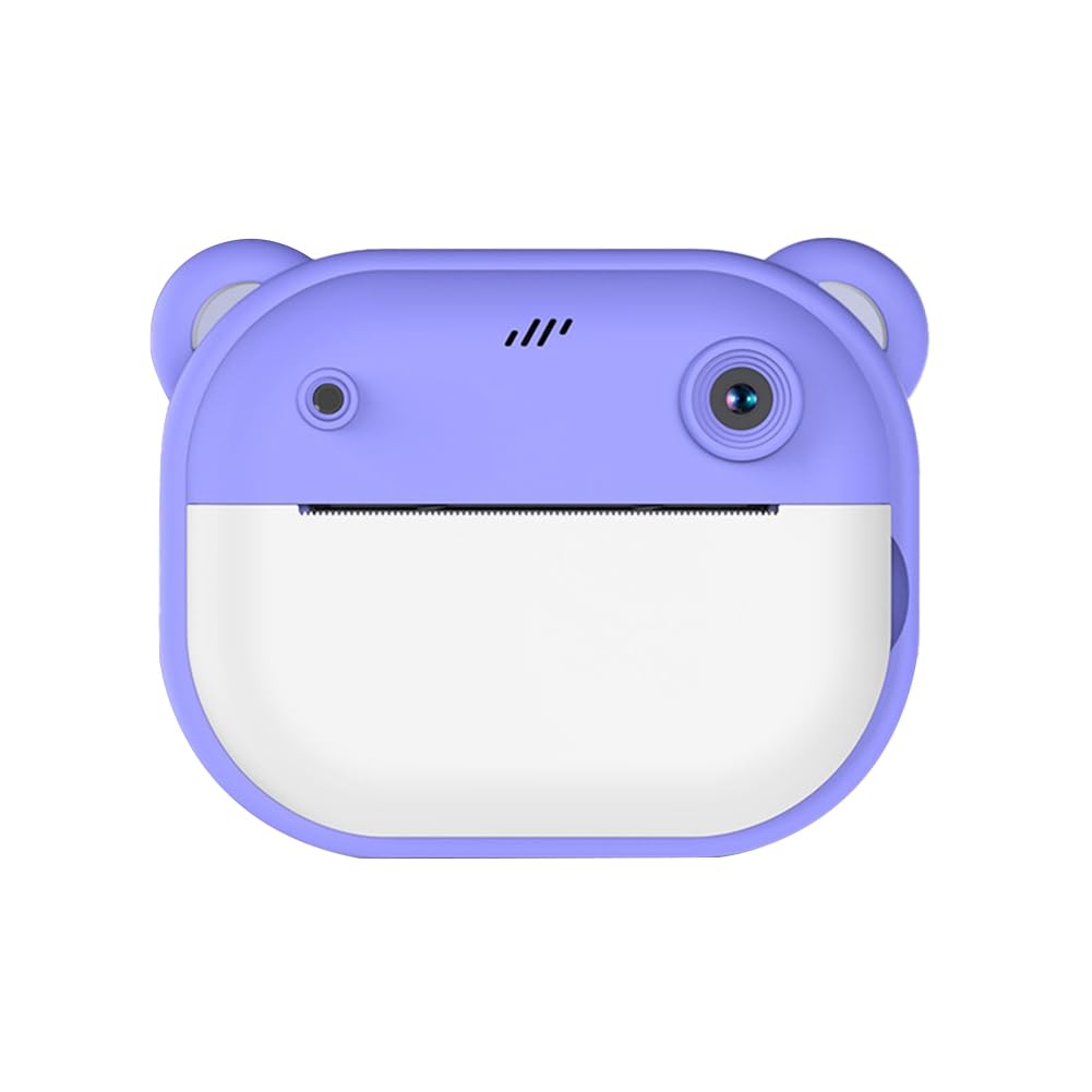 Fnfhsa HD-Druckkamera Cartoon Mini Dual Kamera Ein-Knopf-Druckkamera mit 2 Rollen Druckpapier C von Fnfhsa
