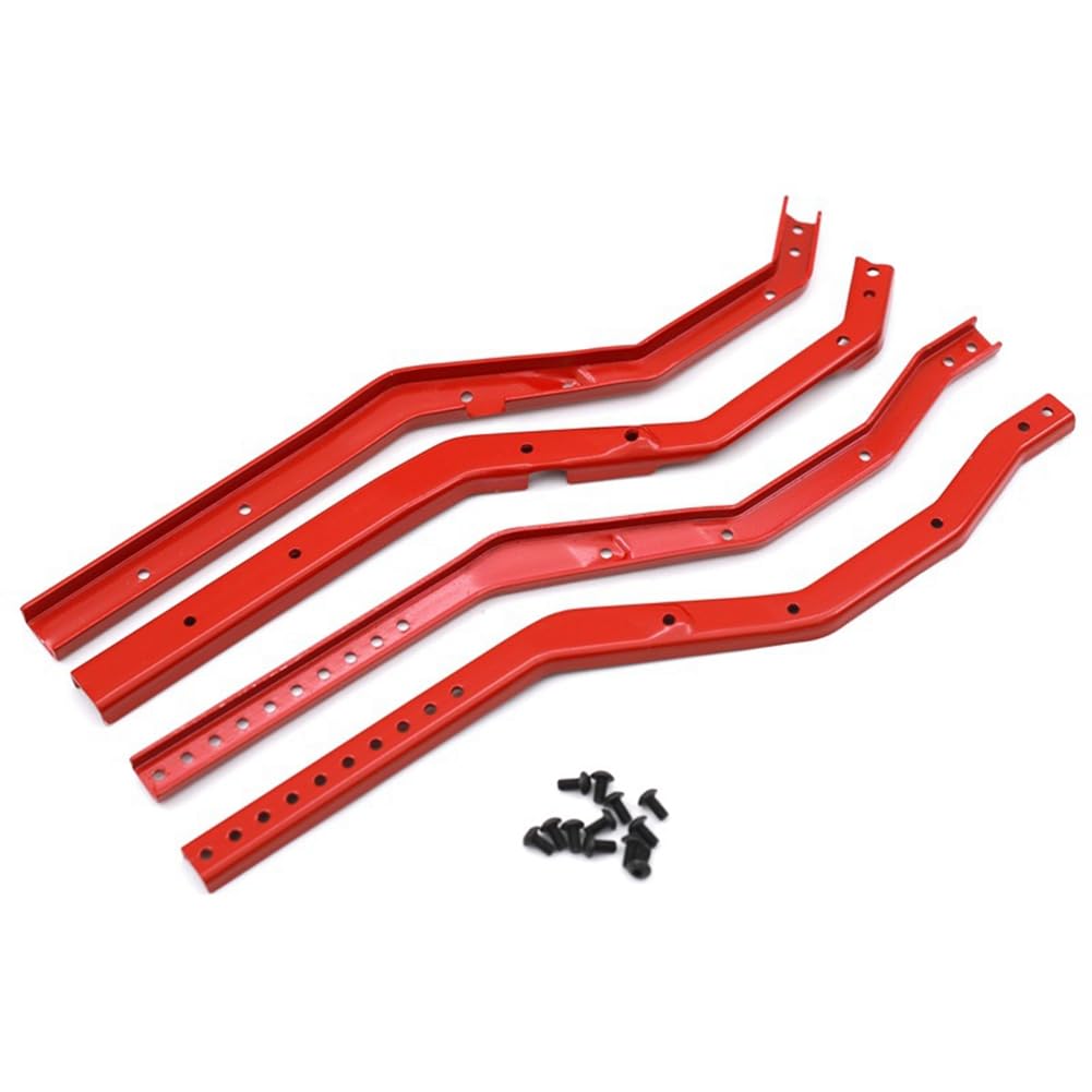 Fnfhsa Metallkarosserie-Chassis-Rahmenträger für 1/10 RC Crawler Car AXIAL SCX10 III AX103007 Rot von Fnfhsa