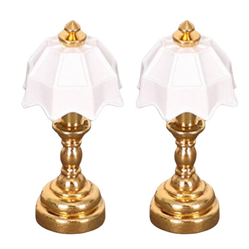 Fnfhsa Mini-Tischlampe, Retro-Kunsthandwerk, Süße Dekoration, Heim-Desktop-Ornamente, Miniatur-Puppenhaus-Szene, Modell A von Fnfhsa