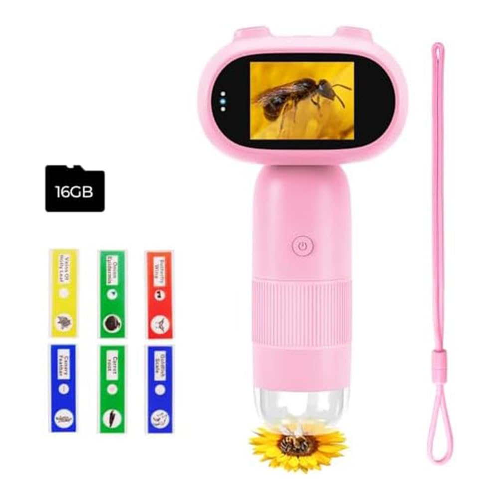 Fnfhsa P30 Kindermikroskop, 1000x Objektträger-Digitalmikroskop mit 2-Bildschirm, HD 16MP Kamera und 1080P Video, Taschenmünzgerät B Fnfhsa P30 Kindermikroskop, 1000x Objektträger-Digitalmikroskop mit 2-Bildschirm, HD 16MP Kamera und 1080P Video, Taschenmünzgerät B von Fnfhsa