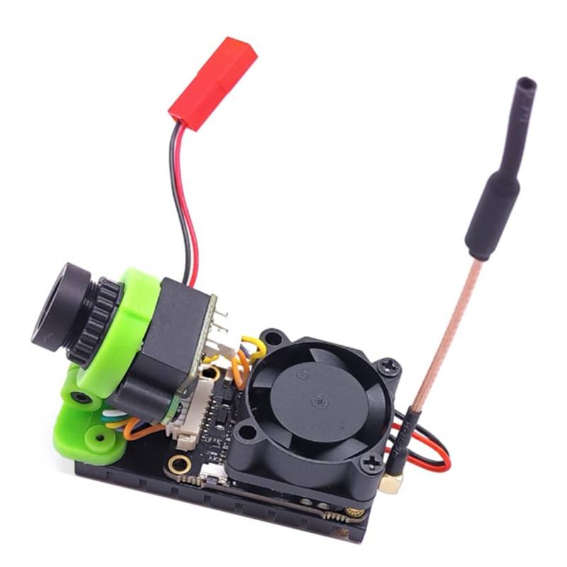 Fnfhsa Stecker und Spielen-All-in-1-Sender, 0/300/600/1000 MW Leistung, Einstellbarer FPV-Launcher + CMOS 1000TVL FPV-Minikamera von Fnfhsa