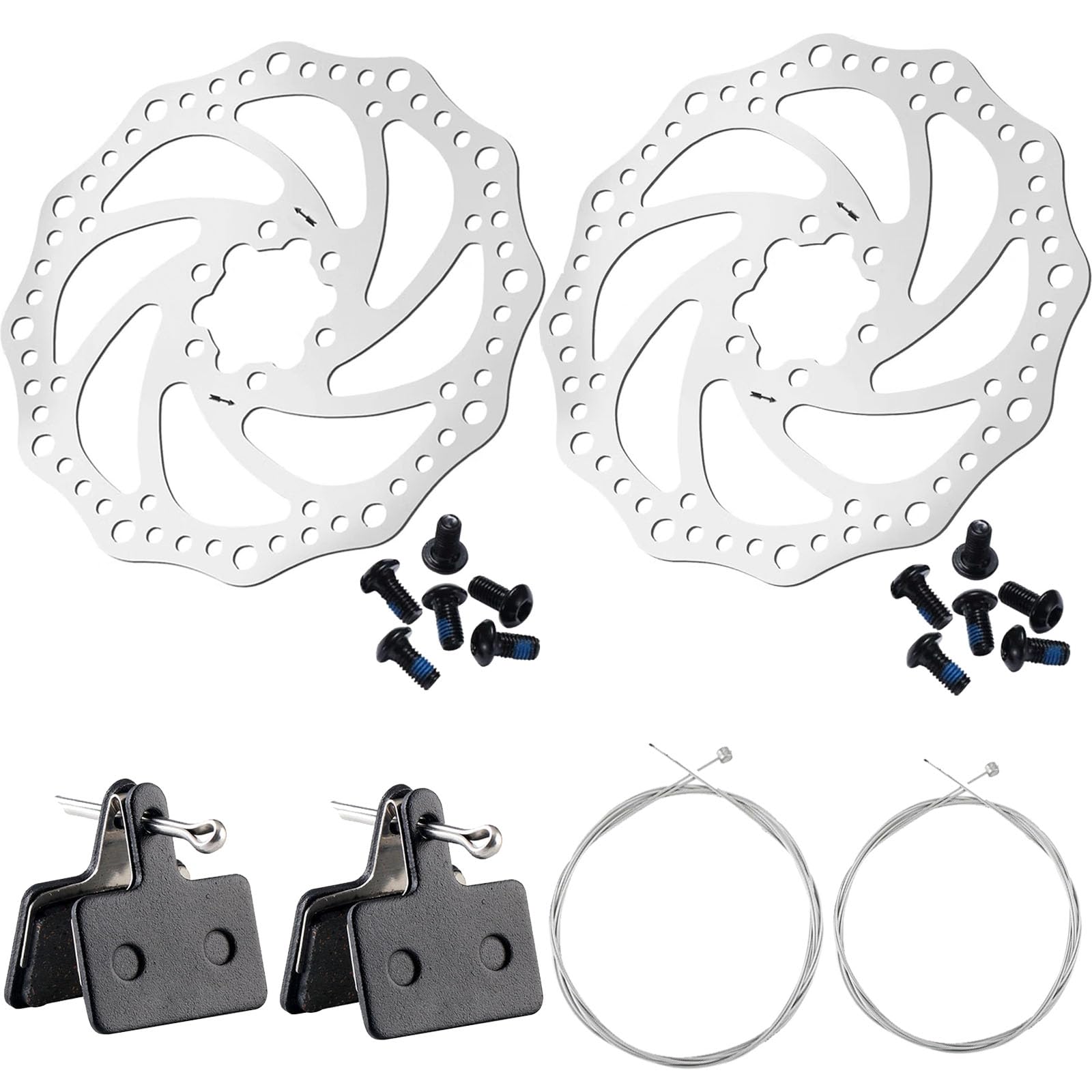 Edelstahl Scheibenbremse Fahrrad für Shimano Bremsscheibe SM-RT54 160mm 6 Loch, Center Lock, 2x Fahrrad Bremsscheibe+ 1x 1.9M Stahl Bremsleitung+ 1x 0.9M Stahl Bremsleitung+ 2x Fahrrad Bremsbeläge Edelstahl Scheibenbremse Fahrrad für Shimano Bremsscheibe SM-RT54 160mm 6 Loch, Center Lock, 2x Fahrrad Bremsscheibe+ 1x 1.9M Stahl Bremsleitung+ 1x 0.9M Stahl Bremsleitung+ 2x Fahrrad Bremsbeläge von Foanlerck