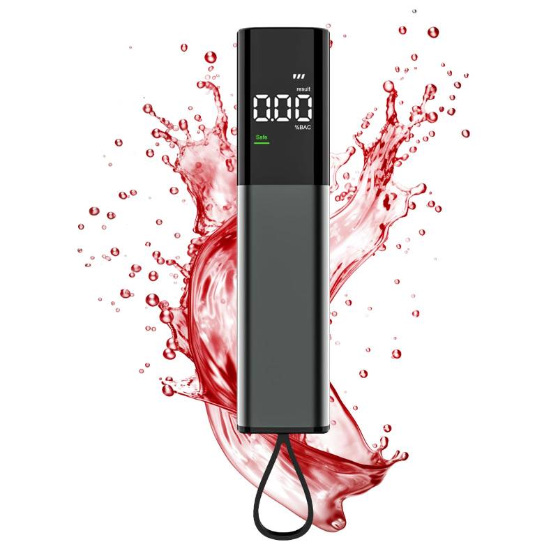 Focenat Alkoholtester Promillemessgerät,Professioneller Alkoholtest mit Digitaler LCD Display,Halbleiter Sensor Atemalkoholtester,für den Heimgebrauch(Kein Blasrohr erforderlich) von Focenat