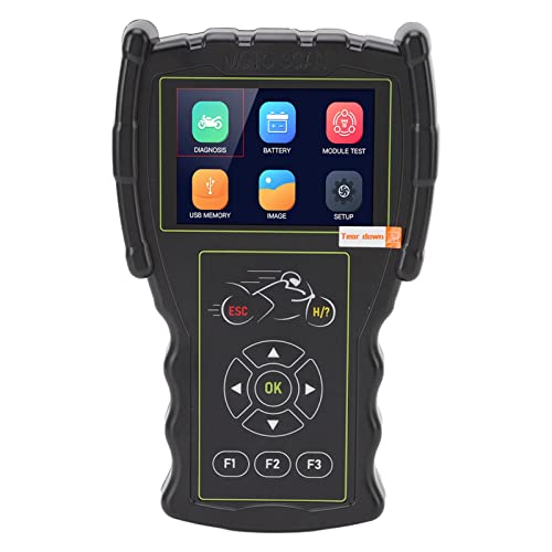 Focket M100 Motorrad-Scanner, USB Multifunktion OBD2-Scanner-Diagnosetool Fehlercodeleser Diagnose-Scan-Tool für Hartford Aeon Sym Kymco Suzuki PGO, Unterstützt Speicherkarte von Focket