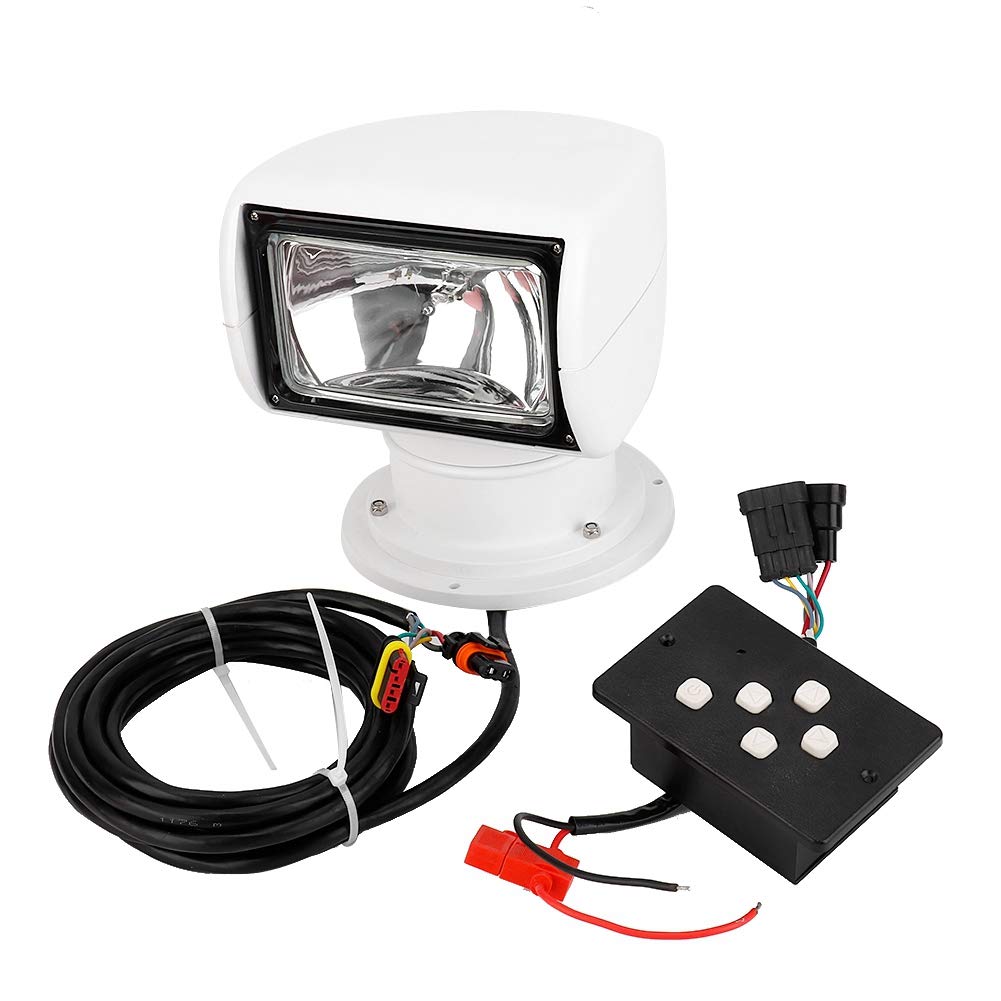 Focket Marine Scheinwerfer, 12V 100W 360 Rotation wasserdicht LKW Auto Fernbedienung Suchscheinwerfer Licht langlebig Außenleuchte für Yacht, Küstenwache, Marine Polizei, Boote, etc Focket Marine Scheinwerfer, 12V 100W 360 Rotation wasserdicht LKW Auto Fernbedienung Suchscheinwerfer Licht langlebig Außenleuchte für Yacht, Küstenwache, Marine Polizei, Boote, etc von Focket