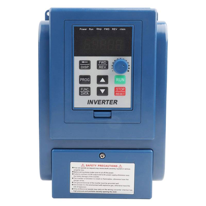 Focket Frequenzumrichter, 3-phasig 380VAC 4KW 12A VFD Professioneller Wechselrichter Frequenzumrichter PWM Hochpräziser Drehzahlregler mit Hohem Kraftmoment für Die Drehzahlregelung des Spindelmotors von Focket