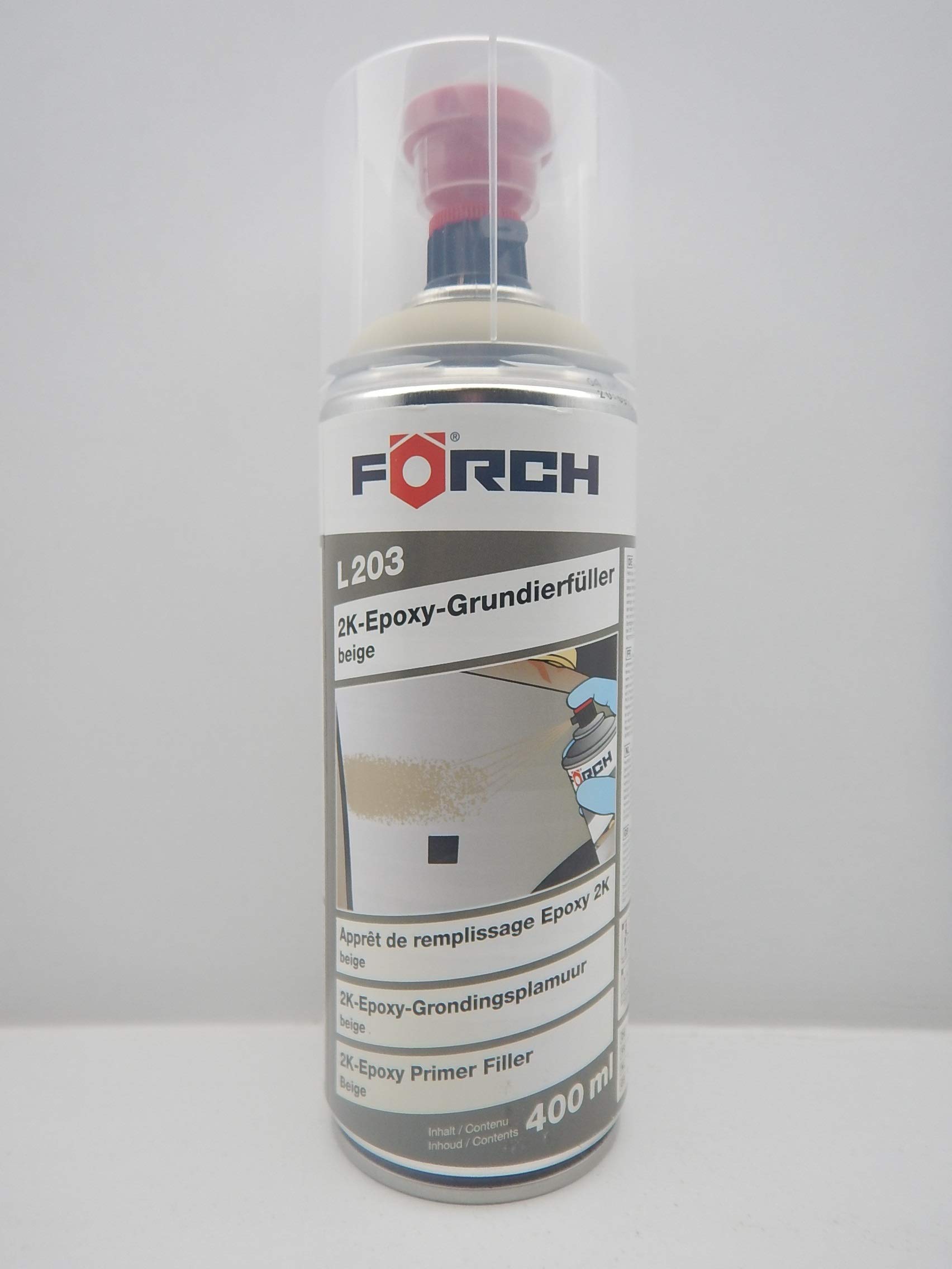 2K EPOXY GRUNDIERFÜLLER BEIGE Lack GRUNDIERUNG FÜLLER Spray 400ML (1) von FORCH