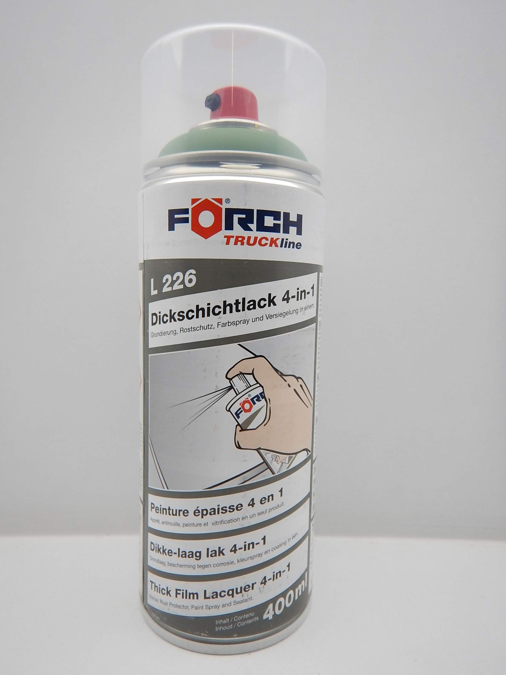 4 in 1 FENDT GRÜN LANDMASCHINE DICKSCHICHTLACK Lack Spray SPRAYDOSE 400ML (1) von FORCH