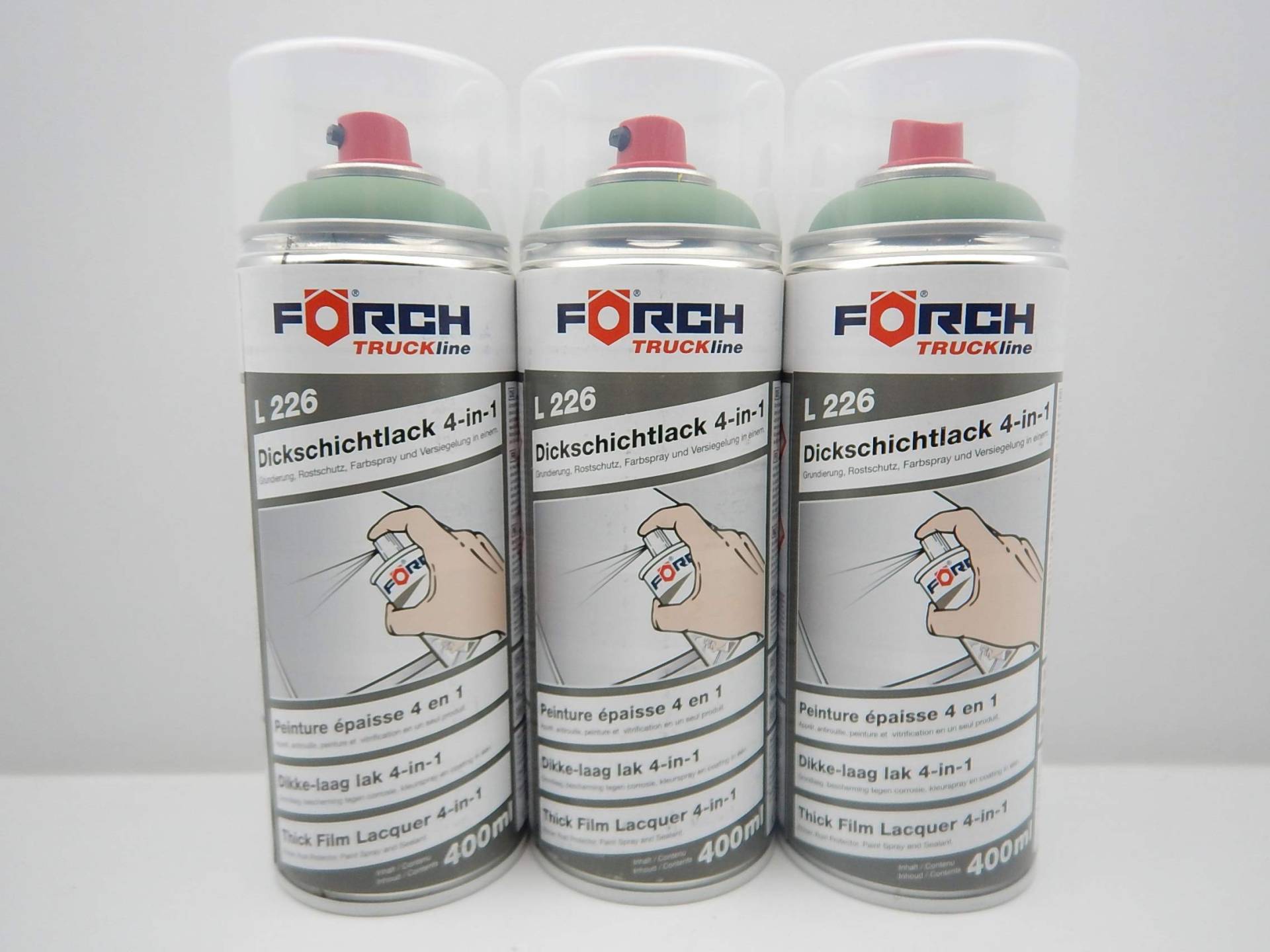 4 in 1 FENDT GRÜN LANDMASCHINE DICKSCHICHTLACK Lack Spray SPRAYDOSE 400ML (3) von FORCH