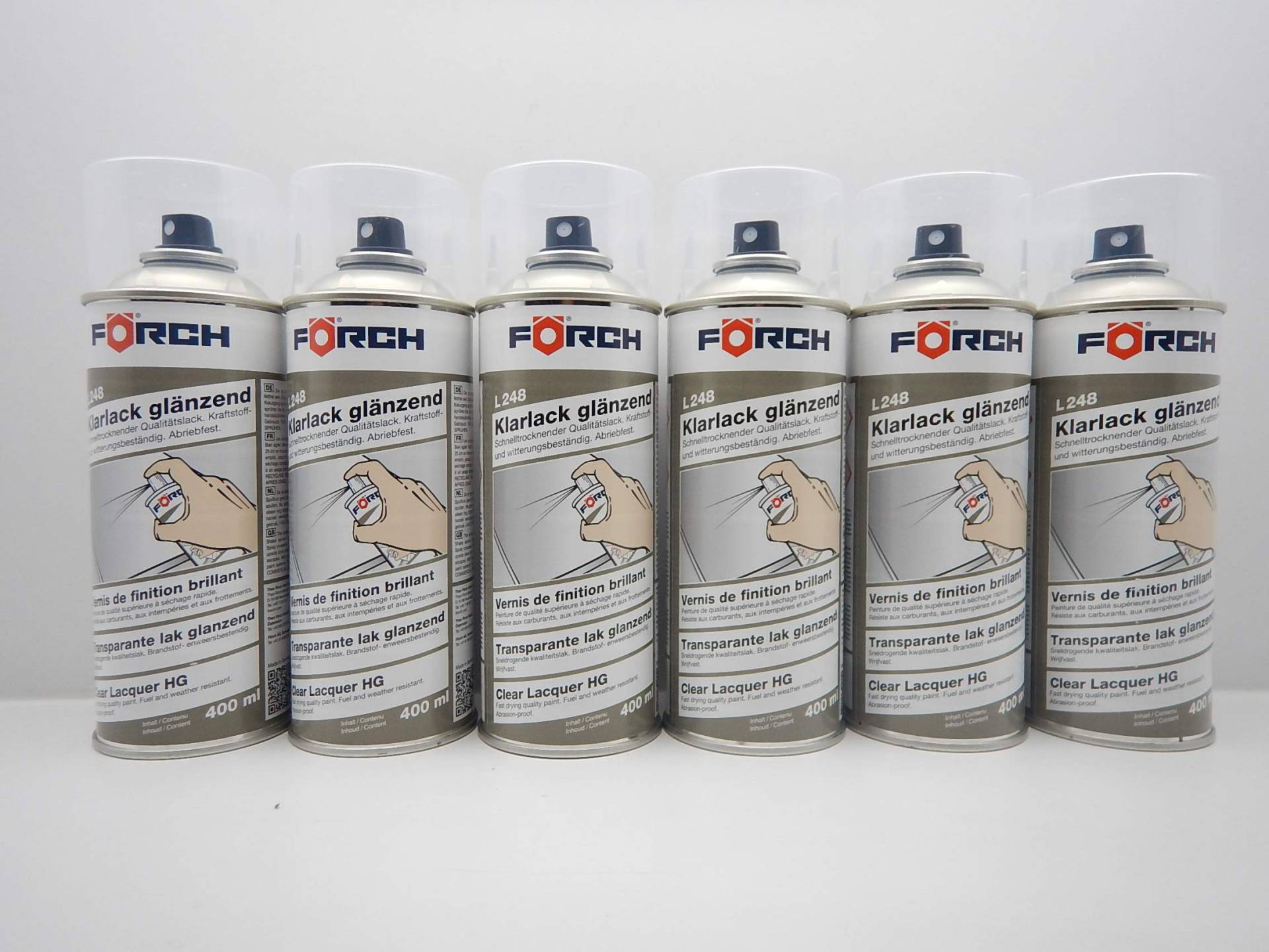 FORCH 1K L248 KLARLACK Lack Spray SPRAYDOSE Lack VERSIEGELUNG (6) von FORCH