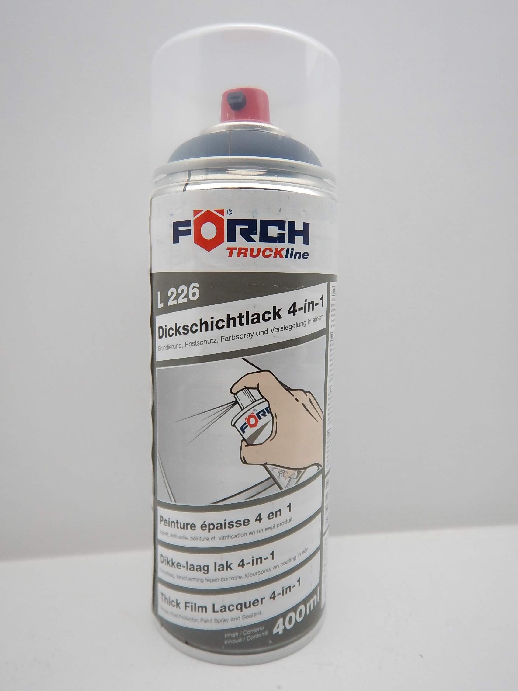 FORCH 4 in 1 CASE ROT LANDMASCHINE DICKSCHICHTLACK Lack Spray SPRAYDOSE 400ML (1) von FORCH