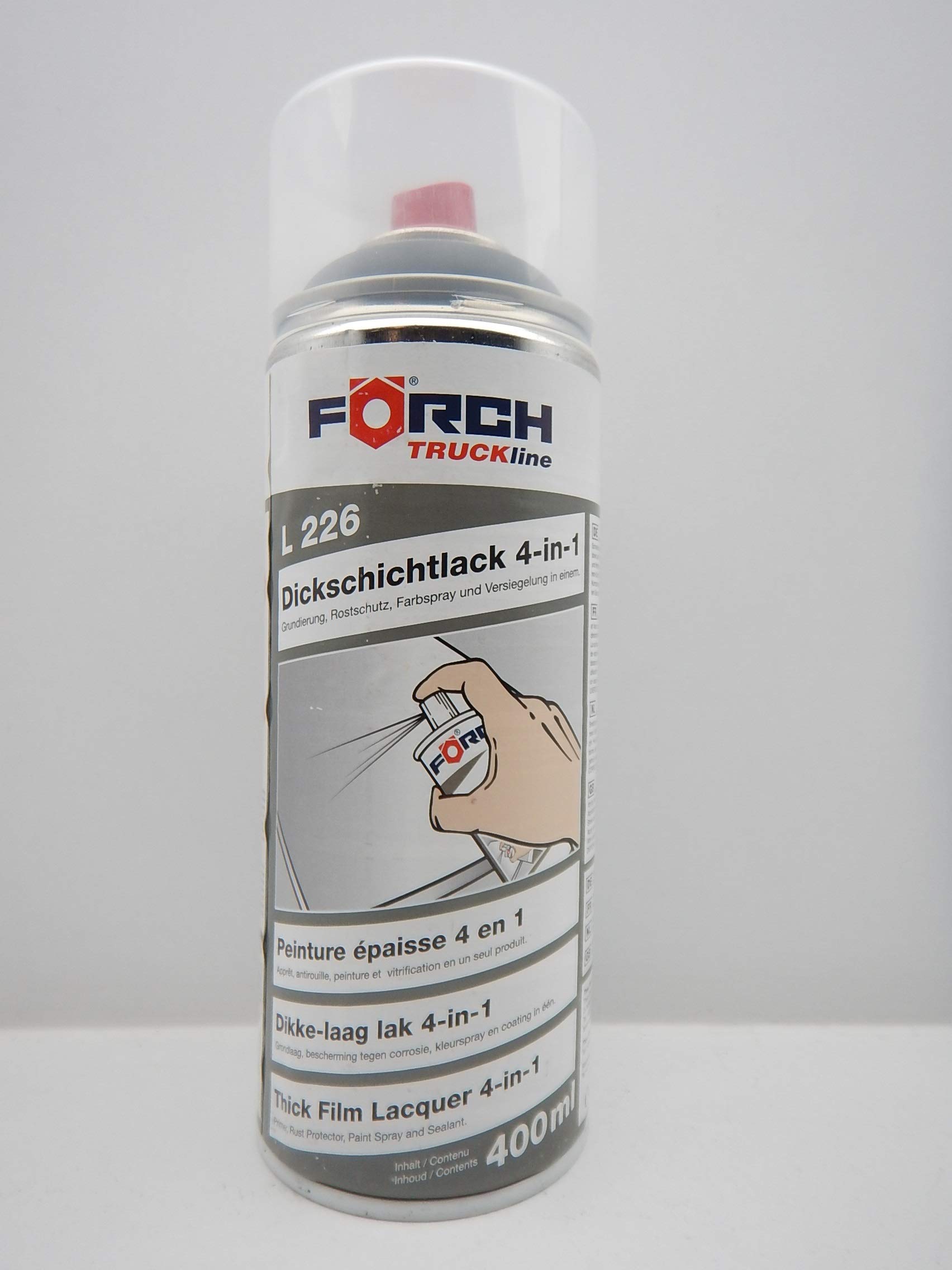 Förch 4 in 1 DB 7354 ARGENTITGRAU GRAU DICKSCHICHTLACK Lack Spray SPRAYDOSE 400ML (1) von Förch