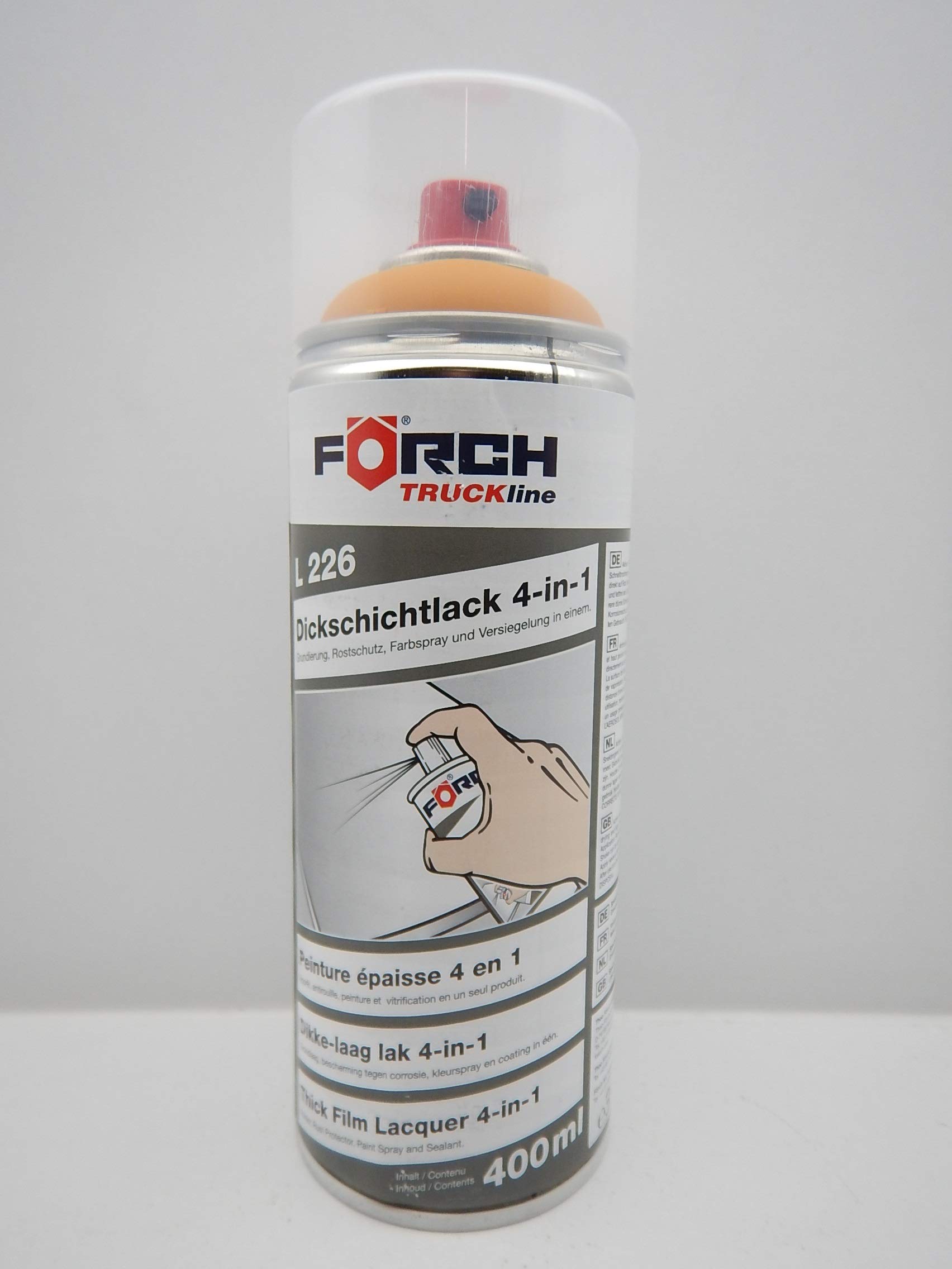 Förch 4 in 1 LIEBHERR GELB BAUMASCHINE DICKSCHICHTLACK Lack Spray SPRAYDOSE 400ML (1) von Förch