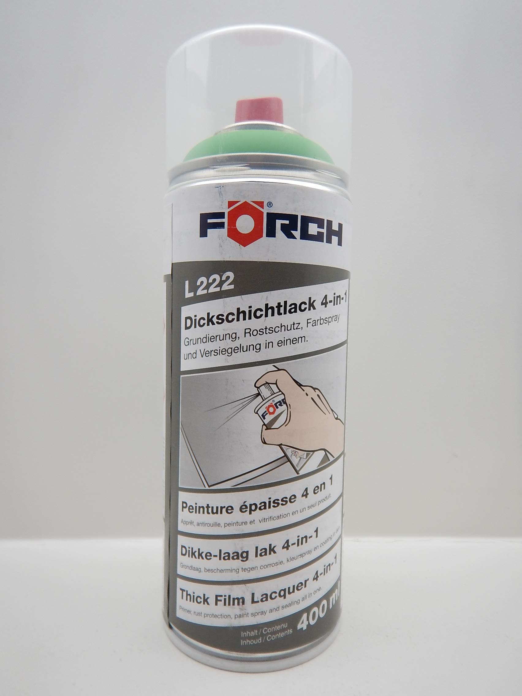 Förch 4 in 1 RAL 6018 GELBGRÜN GRÜN DICKSCHICHTLACK Lack Spray SPRAYDOSE 400ML (1) von Förch