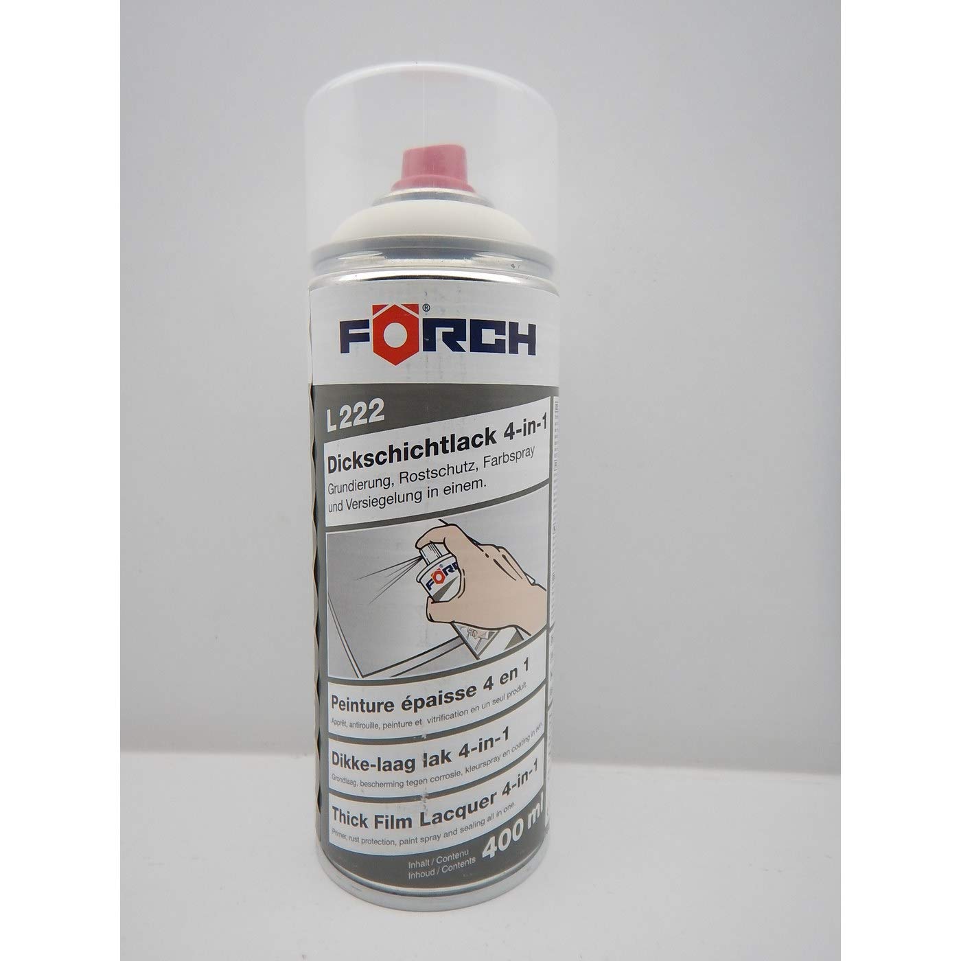 Förch 4 in 1 RAL 9001 CREMEWEISS Weiss DICKSCHICHTLACK Lack Spray SPRAYDOSE 400ML (1) von Förch