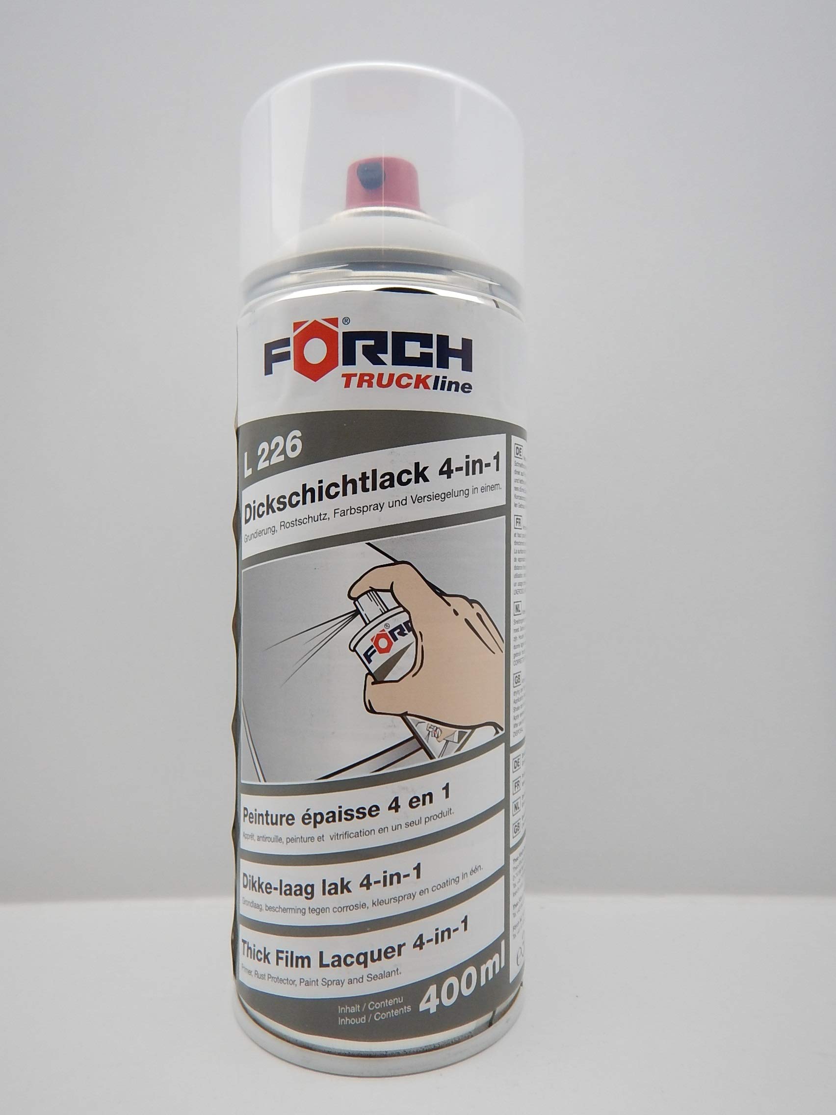 FORCH 4 in 1 Scania WEIß Weiss LKW Truck DICKSCHICHTLACK Lack Spray SPRAYDOSE 400ML (1) von FORCH