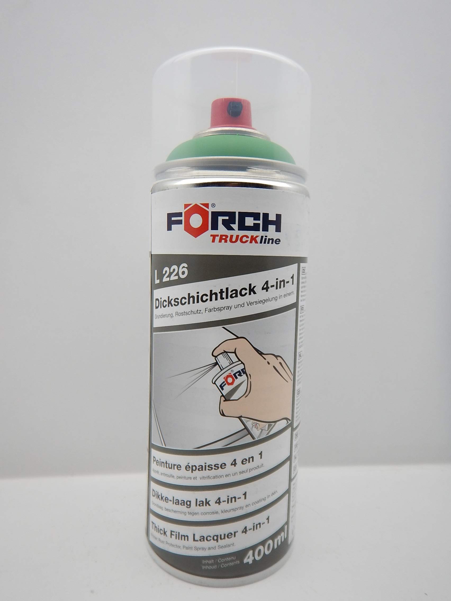 Förch 4 in 1 Traktor GRÜN LANDMASCHINE DICKSCHICHTLACK Lack Spray SPRAYDOSE 400ML (1) von Förch