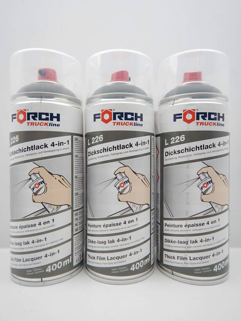 FORCH 4 in 1 Volvo 1130 Graphitgrau GRAU DICKSCHICHTLACK Lack Spray SPRAYDOSE 400ML (3) von FORCH