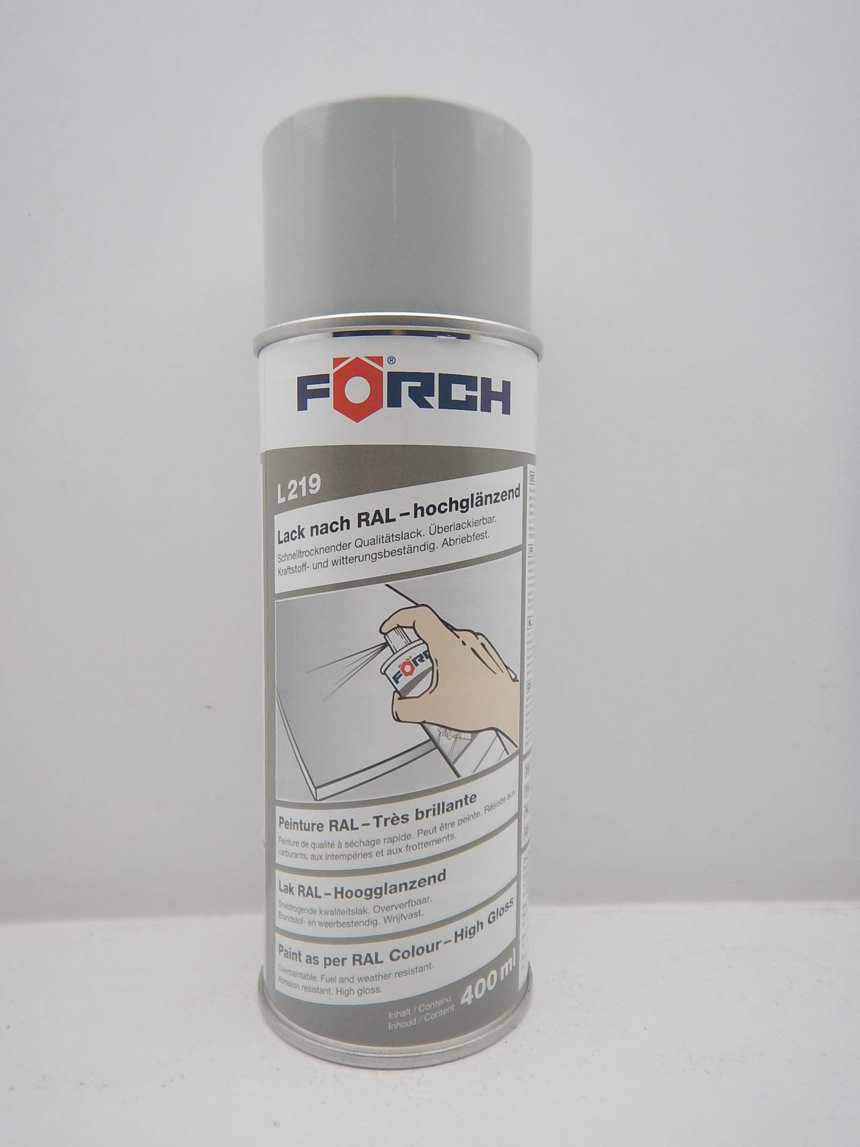 FORCH ACHATGRAU GRAU RAL 7038 Lack LACKSPRAY Spray SPRAYDOSE 400ML (1) von FORCH