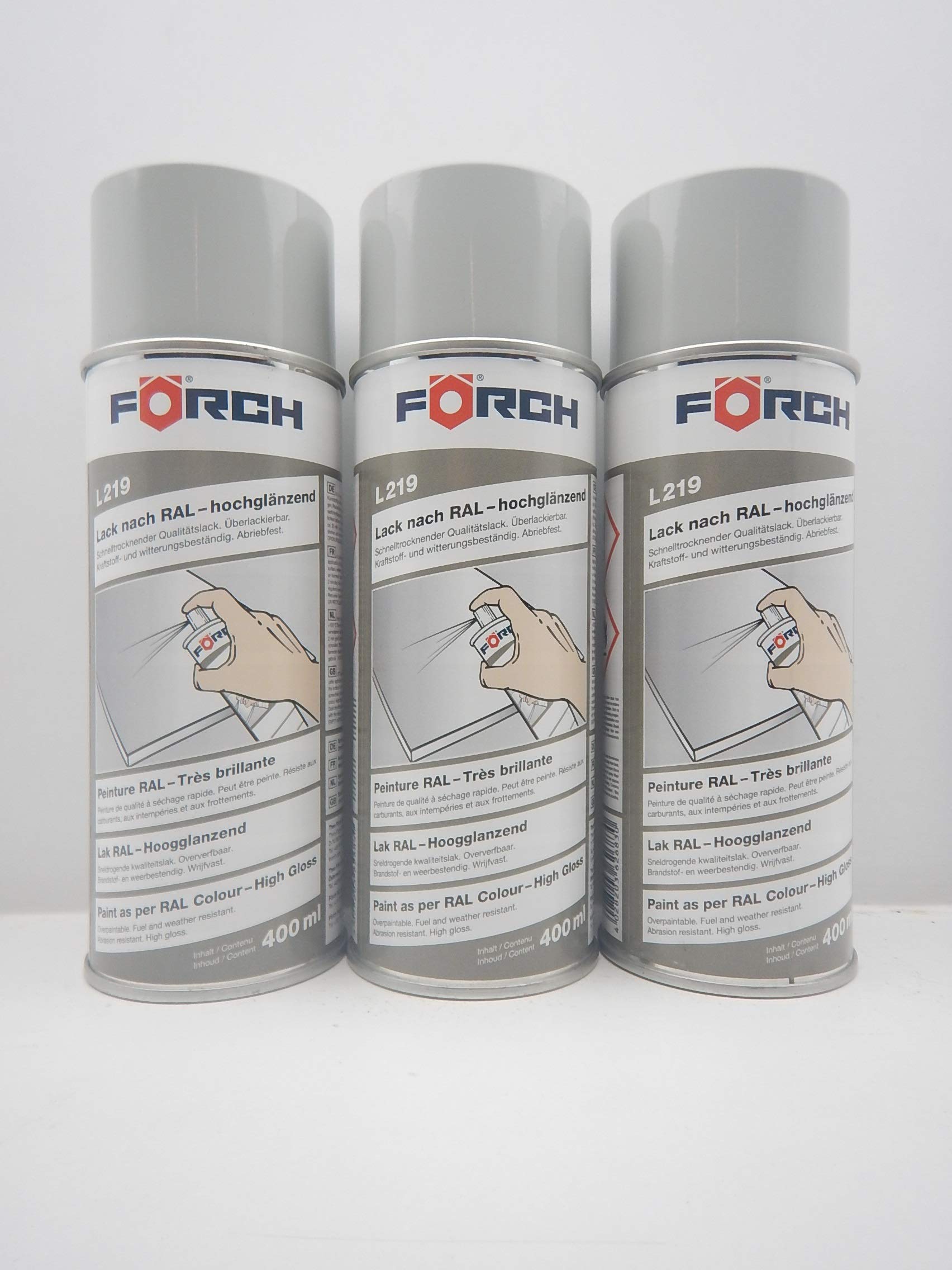 FORCH ACHATGRAU GRAU RAL 7038 Lack LACKSPRAY Spray SPRAYDOSE 400ML (3) von FORCH