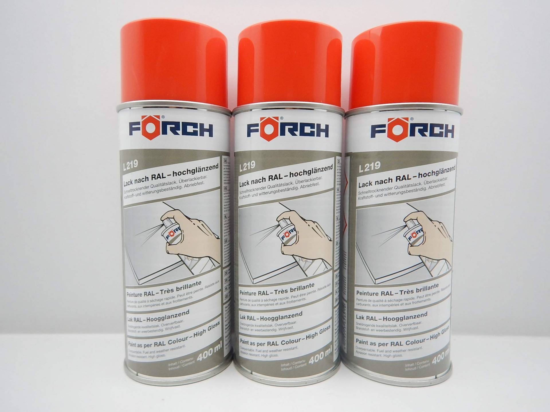 FORCH BLUTORANGE ORANGE 2002 Lack LACKSPRAY Spray SPRAYDOSE 400ML (3) von FORCH