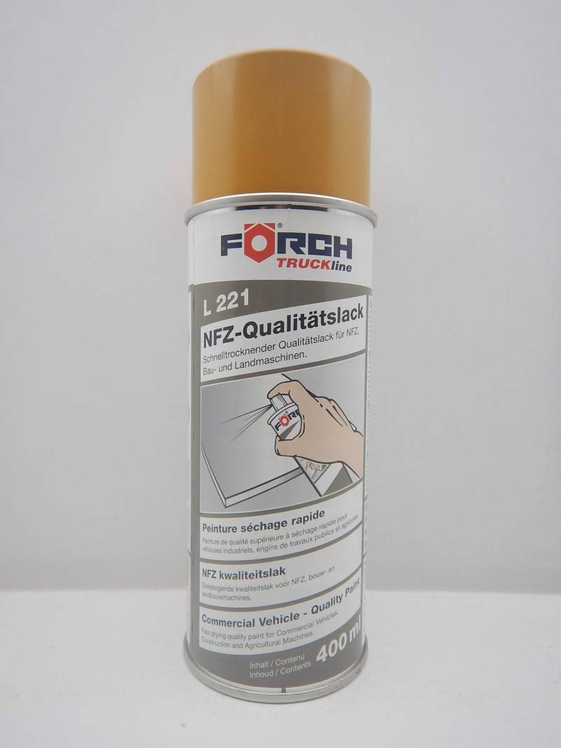 FORCH Caterpillar GELB Bagger BAUMASCHINE Lack LACKSPRAY Spray SPRAYDOSE 400ML (1) von FORCH