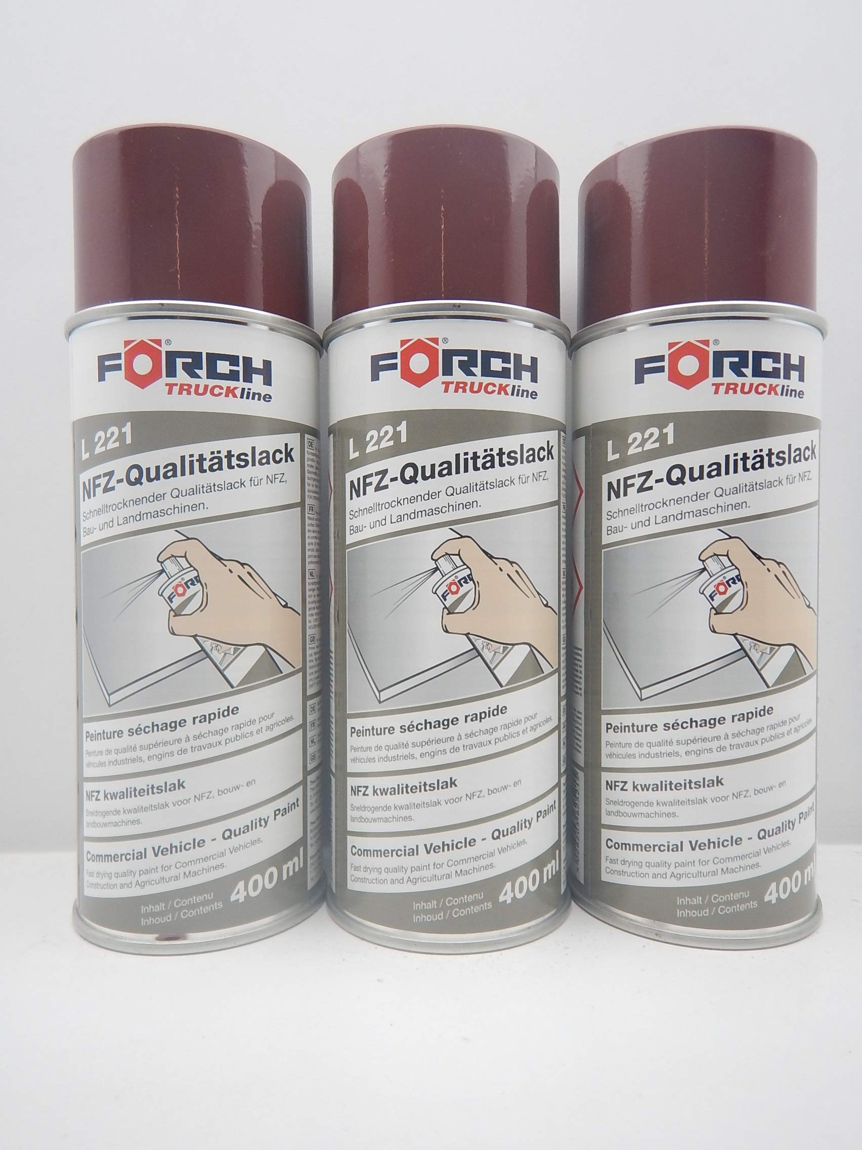 FORCH DB Ochsenblut ROT Mercedes Lack LACKSPRAY Spray SPRAYDOSE 400ML (3) von FORCH