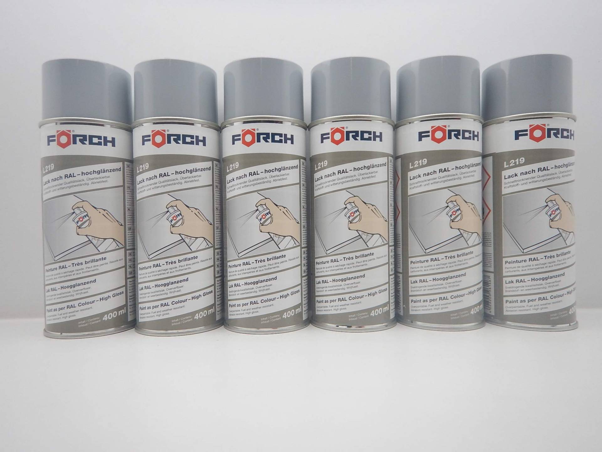 FORCH FENSTERGRAU GRAU RAL 7040 Lack LACKSPRAY Spray SPRAYDOSE 400ML (6) von FORCH