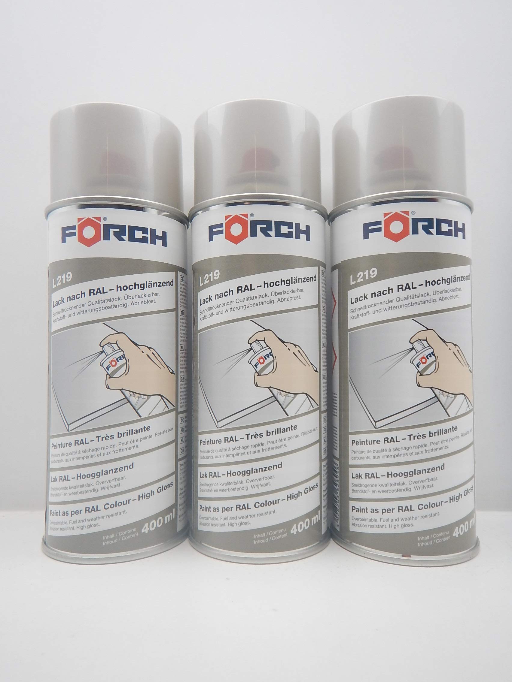 Förch GRAUALUMINIUM GRAU RAL 9007 Lack LACKSPRAY Spray SPRAYDOSE 400ML (3) von Förch