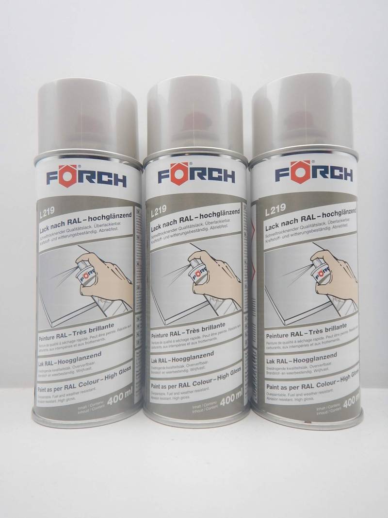 FORCH GRAUALUMINIUM GRAU RAL 9007 Lack LACKSPRAY Spray SPRAYDOSE 400ML (3) von FORCH