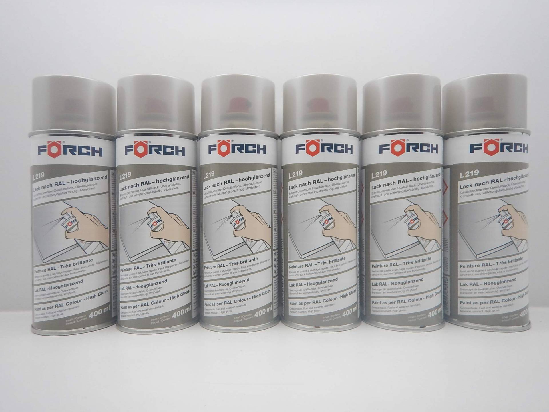 FORCH GRAUALUMINIUM GRAU RAL 9007 Lack LACKSPRAY Spray SPRAYDOSE 400ML (6) von FORCH